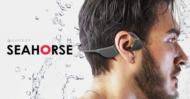 HACRAY、12時間再生・内蔵メモリ再生に対応した骨伝導イヤホン「SeaHorse」一般販売開始