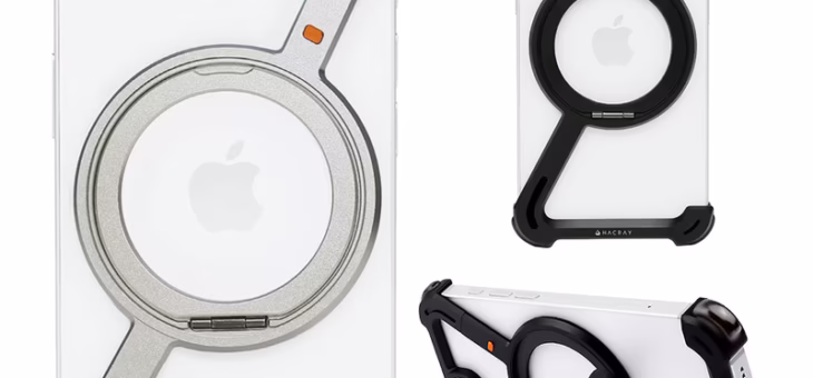 360 RingStand（リングスタンド）アルミ・ブラック&シルバー [iPhone 16e]